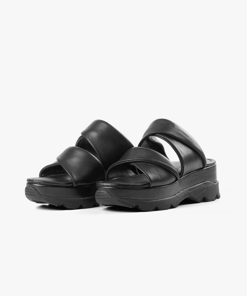 ALL BLACK（オールブラック）の「【本革/厚底/5cm】ツイストサンダル（サンダル・レディース・パープル/イエロー/ブラック・38/37/36/35/39/40）」の13枚目の写真