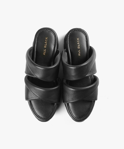 ALL BLACK（オールブラック）の「【本革/厚底/5cm】ツイストサンダル（サンダル・レディース・パープル/イエロー/ブラック・38/37/36/35/39/40）」の16枚目の写真