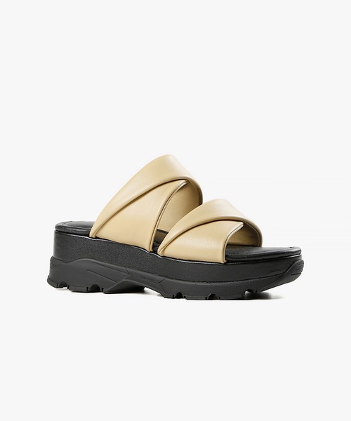 ALL BLACK（オールブラック）の「【本革/厚底/5cm】ツイストサンダル（サンダル・レディース・パープル/イエロー/ブラック・38/37/36/35/39/40）」の20枚目の写真