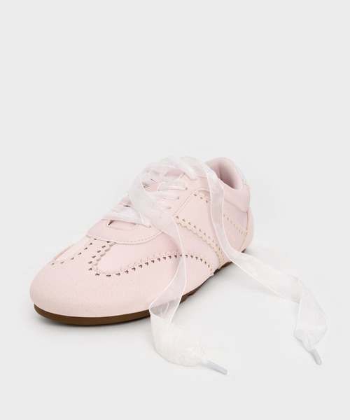 CHARLES & KEITH（チャールズ & キース）の「ハート シアーレーススニーカー（スニーカー・レディース・ホワイト/ライトピンク/ライトブルー・25cm/24.5cm/23.5cm/23cm/25.5cm/22.5cm）」の10枚目の写真