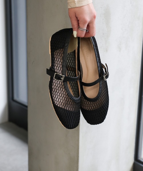 select MOCA（セレクトモカ）の「メッシュフラットパンプス（パンプス・レディース・ブラック・SMALL/MEDIUM/LARGE）」の5枚目の写真