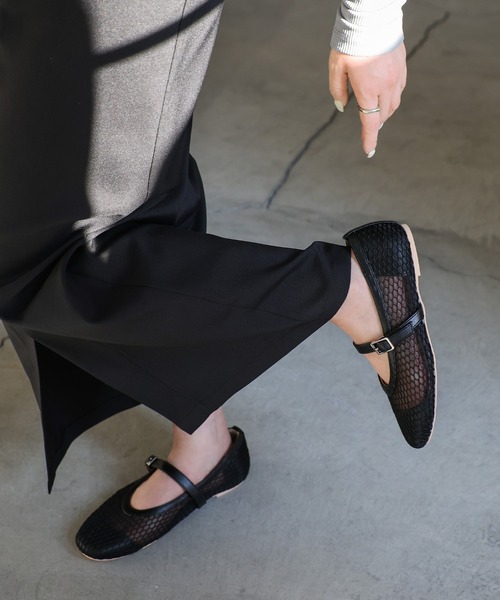 select MOCA（セレクトモカ）の「メッシュフラットパンプス（パンプス・レディース・ブラック・SMALL/MEDIUM/LARGE）」の3枚目の写真