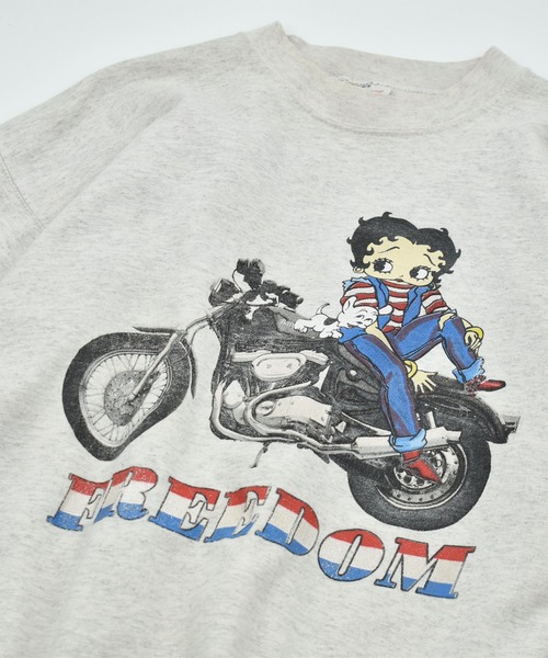 HANES（ヘインズ）の「【ヴィンテージ古着】90’s Betty Boop ラメプリント スウェット（スウェット・メンズ・グレー・LARGE）」の2枚目の写真
