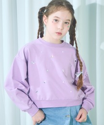 PAIRMANON COEUR（ペアマノンクール）の「【PAIRMANON COEUR】ビジュー付き 裏毛トレーナー（スウェット）」