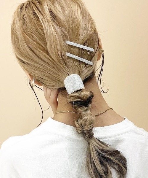 018】ヘアゴムorポニーフック （031 可憐な♡レジンヘアゴム・ポニー  