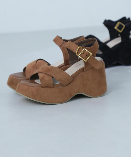 NATURAL BEAUTY BASIC（ナチュラルビューティーベーシック）の「◇ホーボーウエッジサンダル（サンダル・レディース・ブラック/ブラウン/ベージュ・SMALL/MEDIUM/LARGE）」の12枚目の写真
