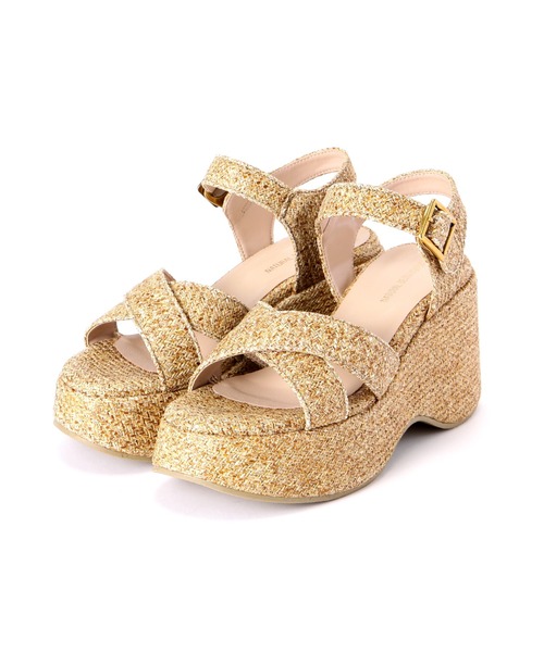 NATURAL BEAUTY BASIC（ナチュラルビューティーベーシック）の「◇ホーボーウエッジサンダル（サンダル・レディース・ブラック/ブラウン/ベージュ・SMALL/MEDIUM/LARGE）」の15枚目の写真