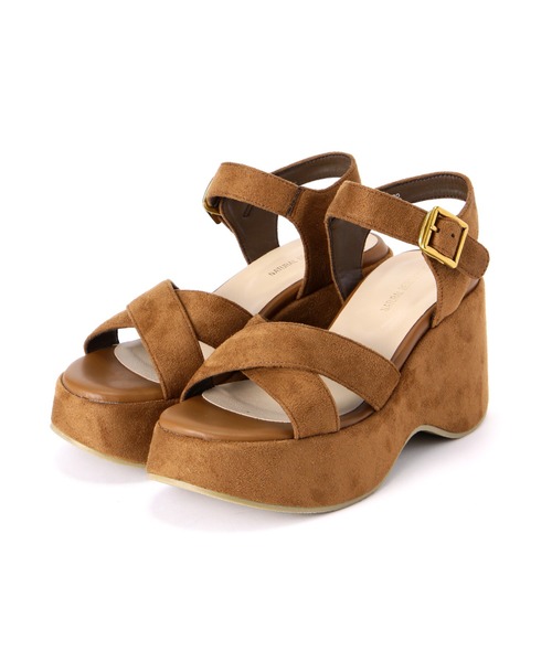 NATURAL BEAUTY BASIC（ナチュラルビューティーベーシック）の「◇ホーボーウエッジサンダル（サンダル・レディース・ブラック/ブラウン/ベージュ・SMALL/MEDIUM/LARGE）」の16枚目の写真