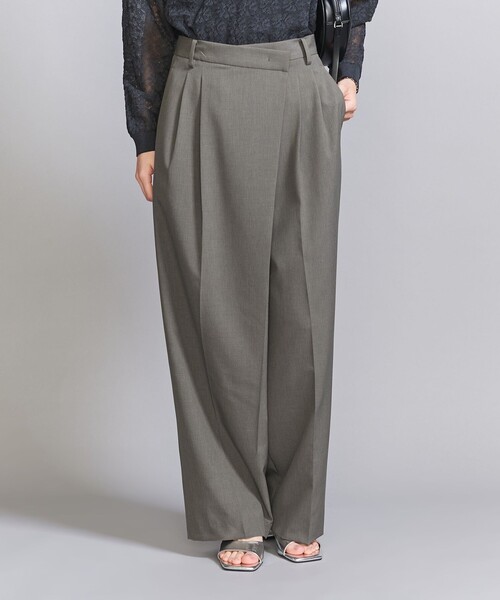 BEAUTY&YOUTH UNITED ARROWS(ビューティーアンドユースユナイテッドアローズ)の「ポプリン 2タック ラップパンツ -ウォッシャブル-(スラックス・レディース・ブラック/グレー/ダークブラウン・S/XS/L/M)」の13枚目の写真