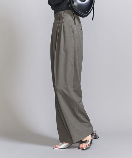 BEAUTY&YOUTH UNITED ARROWS(ビューティーアンドユースユナイテッドアローズ)の「ポプリン 2タック ラップパンツ -ウォッシャブル-(スラックス・レディース・ブラック/グレー/ダークブラウン・S/XS/L/M)」の14枚目の写真