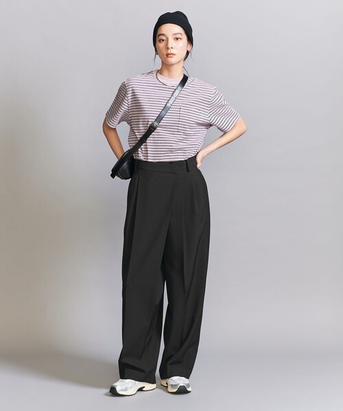 BEAUTY&YOUTH UNITED ARROWS(ビューティーアンドユースユナイテッドアローズ)の「ポプリン 2タック ラップパンツ -ウォッシャブル-(スラックス・レディース・ブラック/グレー/ダークブラウン・S/XS/L/M)」の17枚目の写真