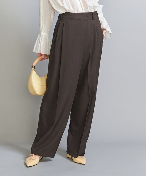 BEAUTY&YOUTH UNITED ARROWS(ビューティーアンドユースユナイテッドアローズ)の「ポプリン 2タック ラップパンツ -ウォッシャブル-(スラックス・レディース・ブラック/グレー/ダークブラウン・S/XS/L/M)」の22枚目の写真