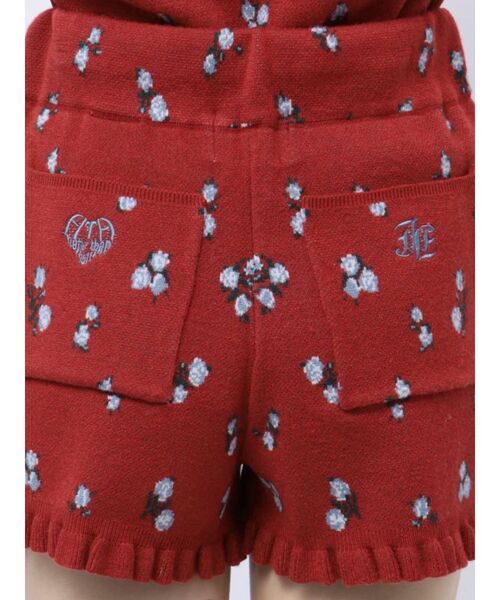 jouetie（ジュエティ）の「【jouetie×HTH】フリルフラワーニットパンツ【コラボ/セットアップ対応】（その他パンツ・レディース・レッド/アイボリー・MEDIUM）」の15枚目の写真