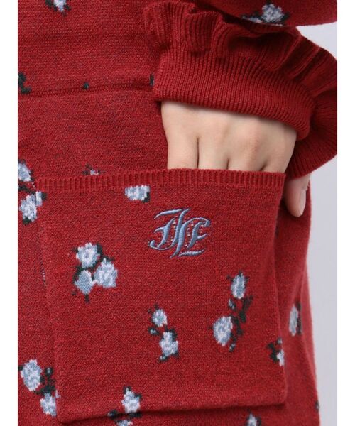 jouetie（ジュエティ）の「【jouetie×HTH】フリルフラワーニットパンツ【コラボ/セットアップ対応】（その他パンツ・レディース・レッド/アイボリー・MEDIUM）」の16枚目の写真