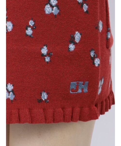 jouetie（ジュエティ）の「【jouetie×HTH】フリルフラワーニットパンツ【コラボ/セットアップ対応】（その他パンツ・レディース・レッド/アイボリー・MEDIUM）」の17枚目の写真