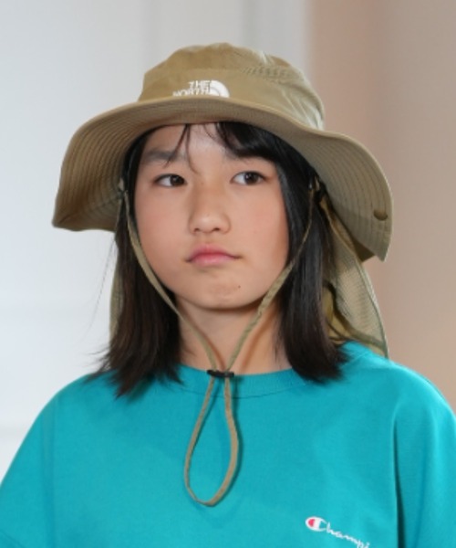 THE NORTH FACE（ザノースフェイス）の「THE NORTH FACE ザ・ノース・フェイス 帽子 ハット キッズ K SUNSHIELD HAT サンシールドハット NNJ02521（ハット・キッズ・ダークベージュ/ネイビー/ライトパープル・M/L/S）」の12枚目の写真