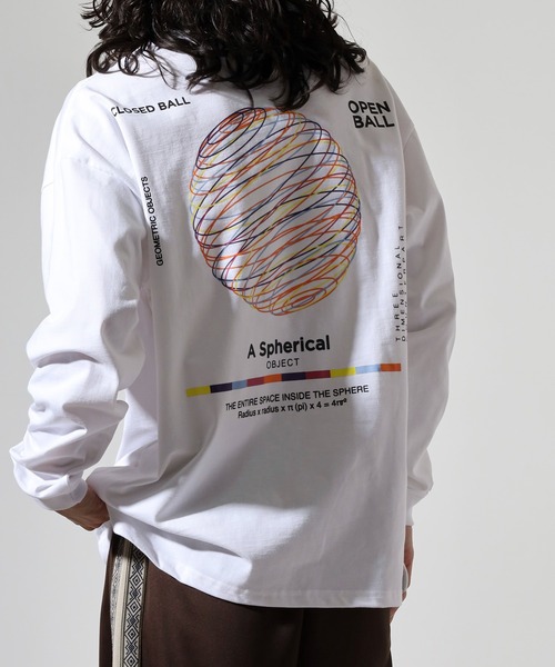 FUNALIVE（ファンアライブ）の「ヘビーウエイト刺繍＆プリント ワイドシルエットロングスリーブTシャツ（Tシャツ/カットソー・メンズ・ホワイト/ライトブラック/スミクロ/ブルー系その他/ブラック/サックスブルー/ブラック系その他2/ホワイト系その他2・M/L/LL）」の2枚目の写真