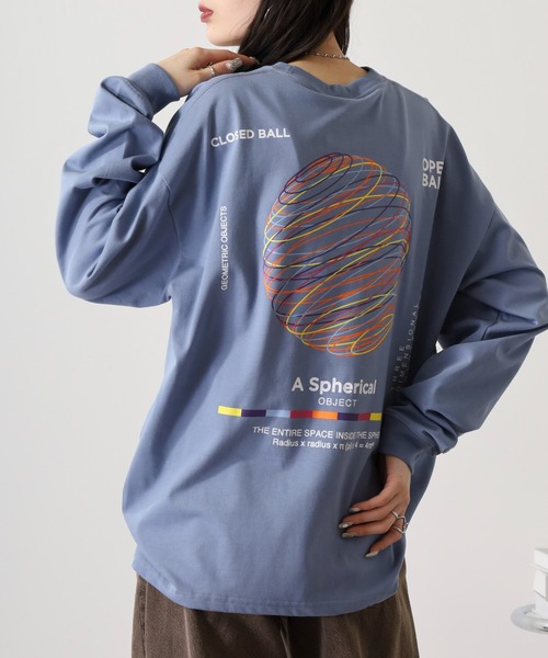 FUNALIVE（ファンアライブ）の「ヘビーウエイト刺繍＆プリント ワイドシルエットロングスリーブTシャツ（Tシャツ/カットソー・メンズ・ホワイト/ライトブラック/スミクロ/ブルー系その他/ブラック/サックスブルー/ブラック系その他2/ホワイト系その他2・M/L/LL）」の7枚目の写真