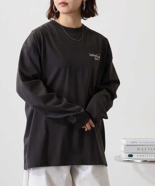 FUNALIVE（ファンアライブ）の「ヘビーウエイト刺繍＆プリント ワイドシルエットロングスリーブTシャツ（Tシャツ/カットソー・メンズ・ホワイト/ライトブラック/スミクロ/ブルー系その他/ブラック/サックスブルー/ブラック系その他2/ホワイト系その他2・M/L/LL）」の19枚目の写真