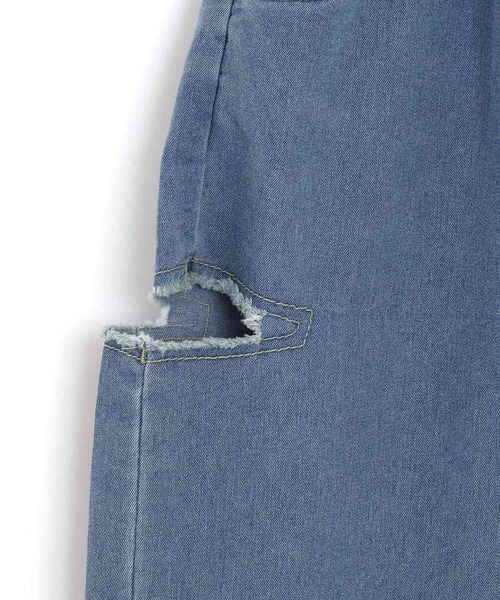 MAKE YOUR DAY(メイクユアデイ)の「カットアウトデニムパンツ■80~140cm(デニムパンツ・キッズ・ネイビー/ブルー・120/110/80/90/100/130/140)」の18枚目の写真