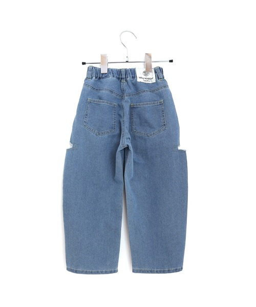MAKE YOUR DAY(メイクユアデイ)の「カットアウトデニムパンツ■80~140cm(デニムパンツ・キッズ・ネイビー/ブルー・120/110/80/90/100/130/140)」の17枚目の写真