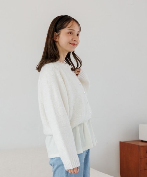 flower（フラワー）の「ブロッサムオーロラニット2（ニット/セーター・レディース・ホワイト/グリーン・FREE）」の19枚目の写真