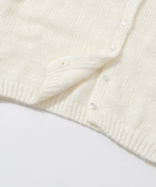 flower（フラワー）の「ブロッサムオーロラニット2（ニット/セーター・レディース・ホワイト/グリーン・FREE）」の12枚目の写真