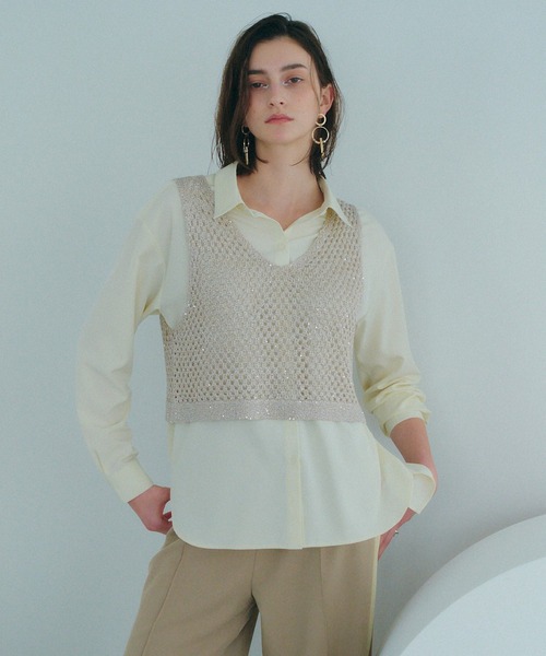 セール】【2点SET】メッシュベストSETシャツ（ベスト）｜Editt by  