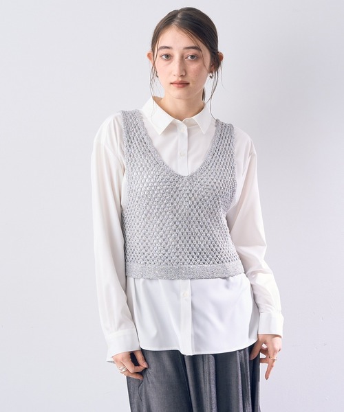 セール】【2点SET】メッシュベストSETシャツ（ベスト）｜Editt by  