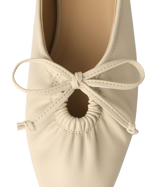 ROPE' PICNIC(ロペピクニック)の「リボンギャザーミドルヒールパンプス(パンプス・レディース・ブラック/キナリ・S/M/L)」の17枚目の写真