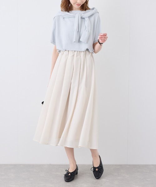 ROPE' PICNIC(ロペピクニック)の「リボンギャザーミドルヒールパンプス(パンプス・レディース・ブラック/キナリ・S/M/L)」の7枚目の写真