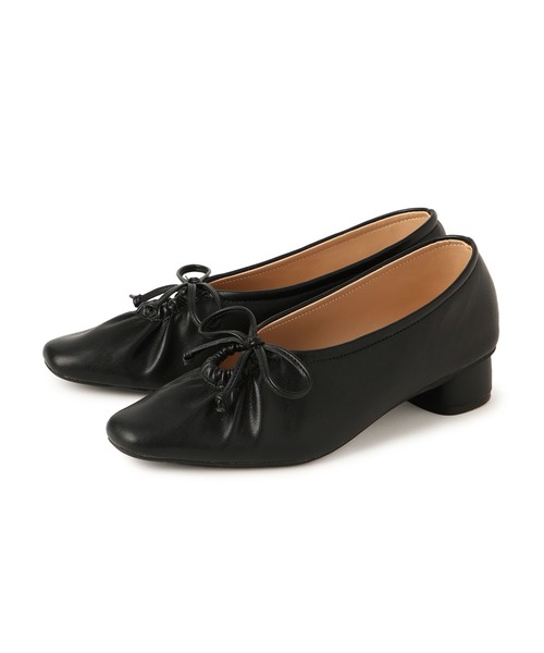 ROPE' PICNIC(ロペピクニック)の「リボンギャザーミドルヒールパンプス(パンプス・レディース・ブラック/キナリ・S/M/L)」の11枚目の写真