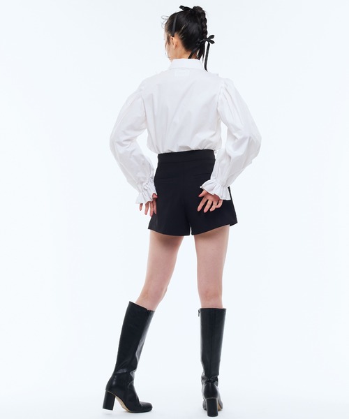 Narcissus（ナルシス）の「フリルロングパフブラウス（シャツ/ブラウス・レディース・ホワイト/ブラック・FREE）」の4枚目の写真