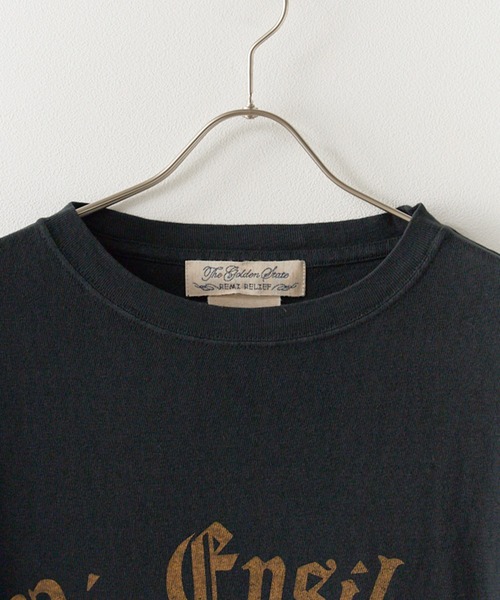 REMI RELIEF(レミレリーフ)の「REMI RELIEF/レミレリーフ リサイクル天竺スペシャル加工T(Pi Epsilon) Tシャツ(Tシャツ/カットソー・メンズ・ヘザーグレー/ブラック/オートミール・M/L/XL)」の7枚目の写真