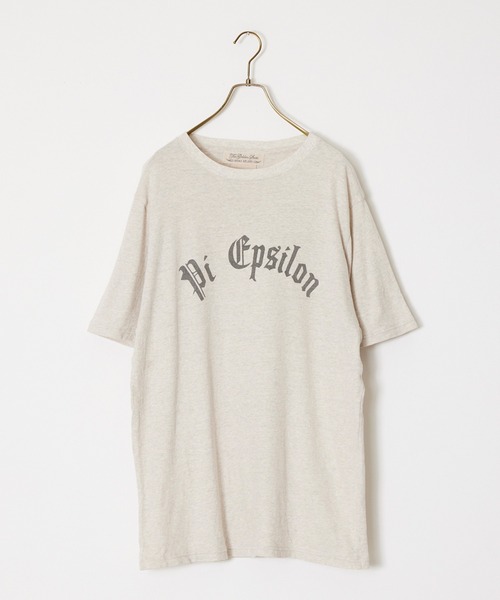 REMI RELIEF(レミレリーフ)の「REMI RELIEF/レミレリーフ リサイクル天竺スペシャル加工T(Pi Epsilon) Tシャツ(Tシャツ/カットソー・メンズ・ヘザーグレー/ブラック/オートミール・M/L/XL)」の6枚目の写真