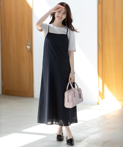 ANY SIS(エニィスィス)の「【洗える】サテン プルオーバー(Tシャツ/カットソー・レディース・ホワイト系/ライトグレー系/ネイビー系・4)」の6枚目の写真