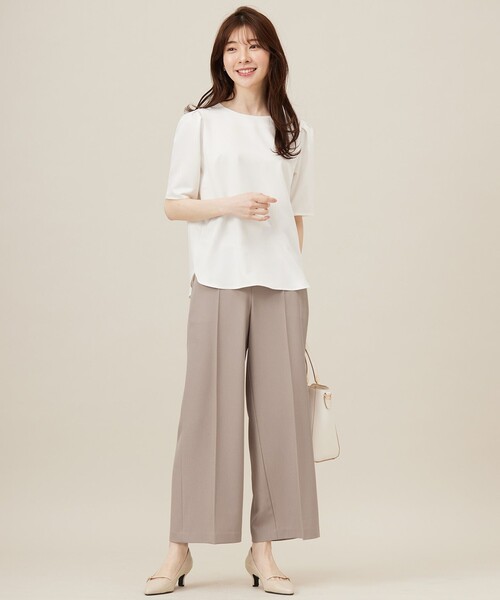 ANY SIS(エニィスィス)の「【洗える】サテン プルオーバー(Tシャツ/カットソー・レディース・ホワイト系/ライトグレー系/ネイビー系・4)」の18枚目の写真