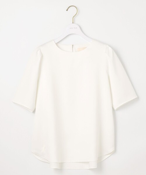ANY SIS(エニィスィス)の「【洗える】サテン プルオーバー(Tシャツ/カットソー・レディース・ホワイト系/ライトグレー系/ネイビー系・4)」の22枚目の写真