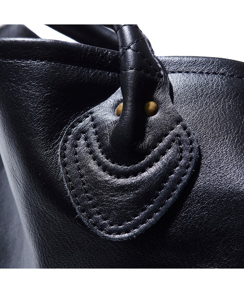 VANSON(ヴァンソン)の「× VANSON LEATHER TOTE BAG <LARGE>(トートバッグ・メンズ・ブラック・FREE)」の4枚目の写真