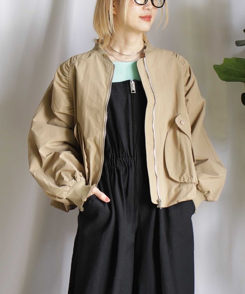 kese-moi(ケセモイ)の「ダメージバルーンブルゾン(ブルゾン・レディース・ベージュ/カーキ・FREE)」の1枚目の写真