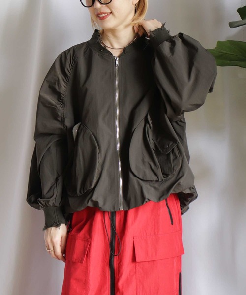 kese-moi(ケセモイ)の「ダメージバルーンブルゾン(ブルゾン・レディース・ベージュ/カーキ・FREE)」の2枚目の写真