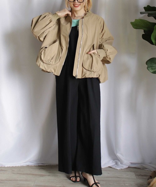 kese-moi(ケセモイ)の「ダメージバルーンブルゾン(ブルゾン・レディース・ベージュ/カーキ・FREE)」の5枚目の写真