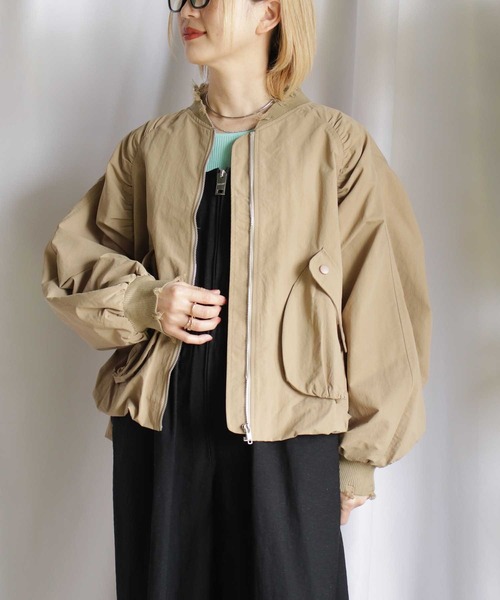 kese-moi(ケセモイ)の「ダメージバルーンブルゾン(ブルゾン・レディース・ベージュ/カーキ・FREE)」の8枚目の写真