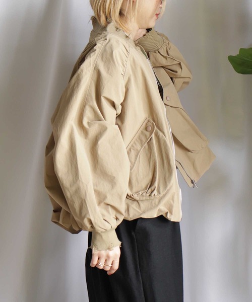 kese-moi(ケセモイ)の「ダメージバルーンブルゾン(ブルゾン・レディース・ベージュ/カーキ・FREE)」の11枚目の写真