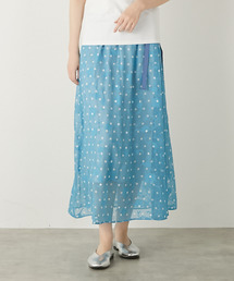 MELROSE claire | 【カットジャガードドットプリントスカート】(スカート)