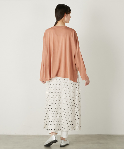 MELROSE claire(メルローズ クレール)の「【カットジャガードドットプリントスカート】(スカート・レディース・ブラック/サックスブルー/アイボリー・FREE)」の8枚目の写真