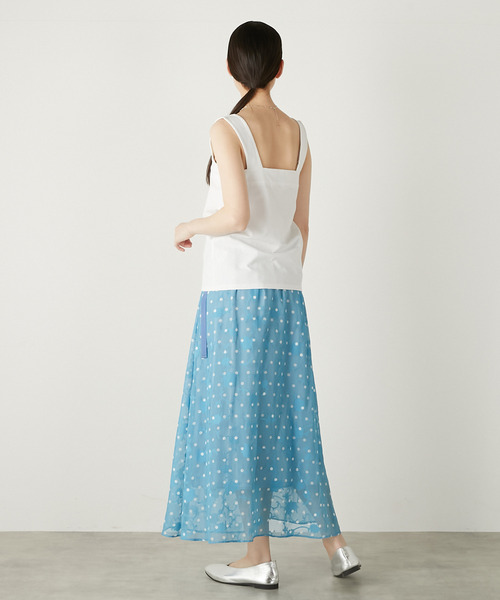 MELROSE claire(メルローズ クレール)の「【カットジャガードドットプリントスカート】(スカート・レディース・ブラック/サックスブルー/アイボリー・FREE)」の16枚目の写真