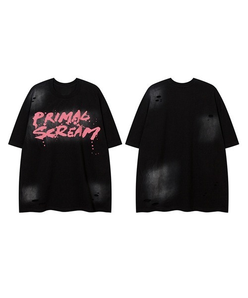 オーバーサイズ レターカレッジロゴプリントTシャツ（Tシャツ