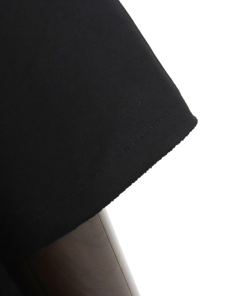 ANGENEHM（アンゲネーム）の「mt9527-Geometric jacquard fabric switching design oversized T-shirt Tシャツ（Tシャツ/カットソー・メンズ・ブラック/オートミール・S/M/L）」の22枚目の写真