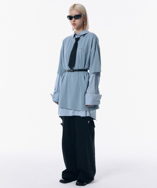 ブラウス シャツ JOSEMOON STRIPE SHIRT/ジョゼムーンストライプシャツ レディース JOSEMOON STRIPE SHIRT/ジョゼムーンストライプシャツ（シャツ